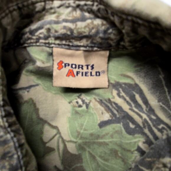Sports Afield Mens Realtree Camouflage Button Down L Green Camo Outdoor Shirt - Picture 7 of 10